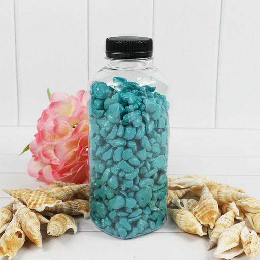 302138700A02 Грунт  цветной средний, Бирюзовый  (фракция 5-8 мм) квадратная бутылка, вес: 700г объем: 400мл