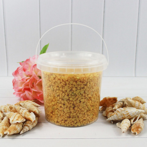 302137150309 Грунт цветной мелкий. Лимонный (фракция 2-4 мм) вес: 1500г объем: 1000мл