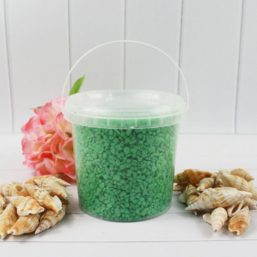 302137150313 Грунт цветной мелкий. Салатовый (фракция 2-4 мм) вес: 1500г объем: 1000мл