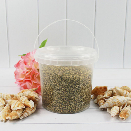 302137150330 Грунт  цветной мелкий. Золотистый металлик  (фракция 2-4 мм) вес: 1500г объем: 1000мл