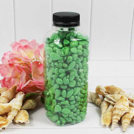 301788780A13 Галька цветная  салатовая (фракция 5-10 мм) вес: 760г объем: 400мл