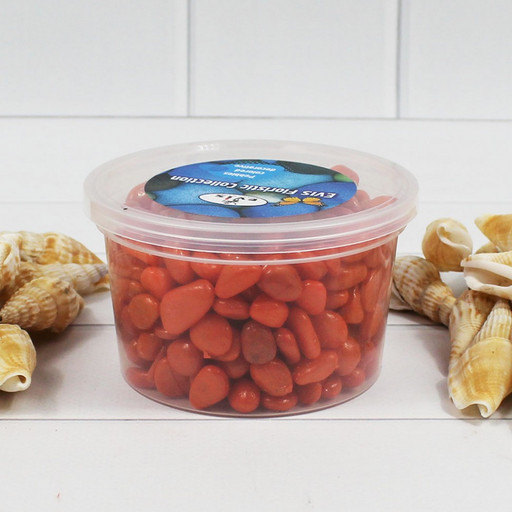 301788040110 Галька цветной оранжевая (фракция 5-10 мм) вес: 400г