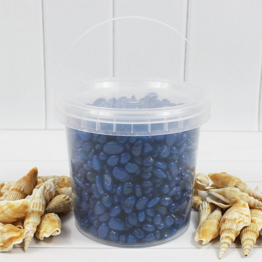 301788160318 Галька цветной темно-синяя (фракция 5-10 мм) вес: 1600г объем: 1000мл