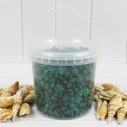 301788160317 Галька цветной темно-зел. (фракция 5-10 мм) вес: 1600г объем: 1000мл