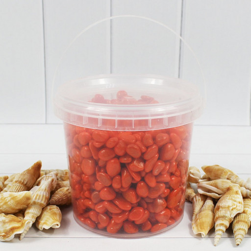 301788160312 Галька цветной рыжая (фракция 5-10 мм) вес: 1600г объем: 1000мл