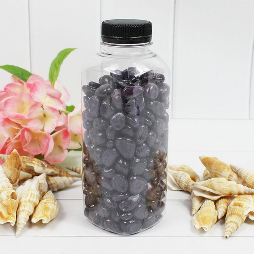 301789740A19 Галька цветная крупная фиолетовая (фракция 10-15 мм) вес: 760г, объем: 400мл