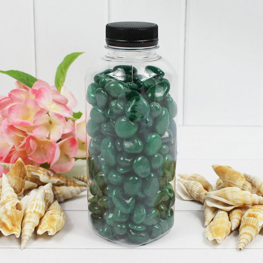 301789740A17 Галька цветная крупная темно-зеленый (фракция 10-15 мм) вес: 760г, объем: 400мл