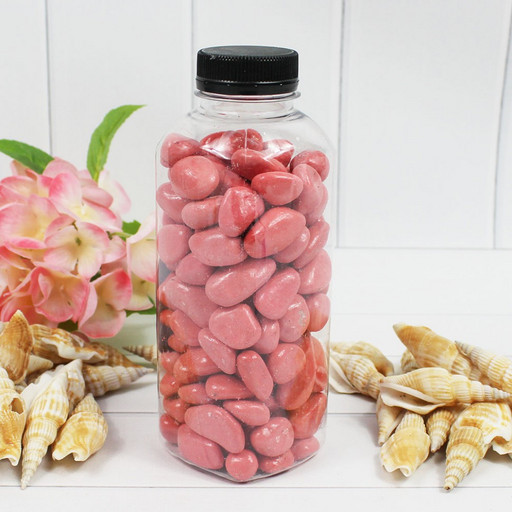 301789740A11 Галька цветная крупная розовая (фракция 10-15 мм) вес: 760г, объем: 400мл