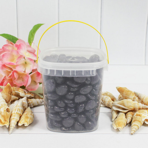 301789100919 Галька цветной крупная фиолетовая (фракция 10-15 мм) вес: 1000г, объем: 650мл