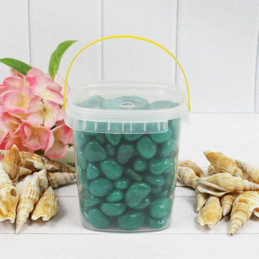 301789100907 Галька цветной крупная изумруд (фракция 10-15 мм) вес: 1000г, объем: 650мл