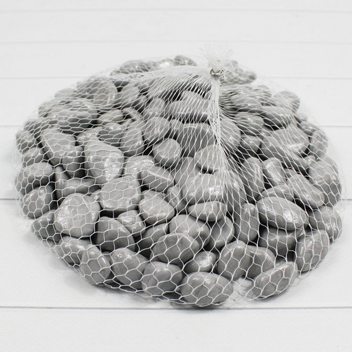 301789040514 Галька цветной крупная серая (фракция 10-15 мм) вес: 400г