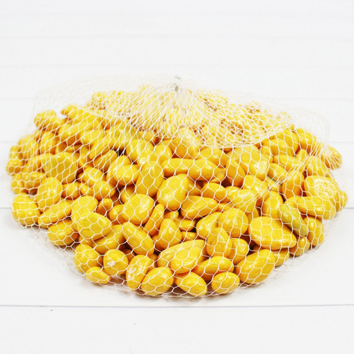 301789040509 Галька цветной крупная лимонная (фракция 10-15 мм) вес: 400г