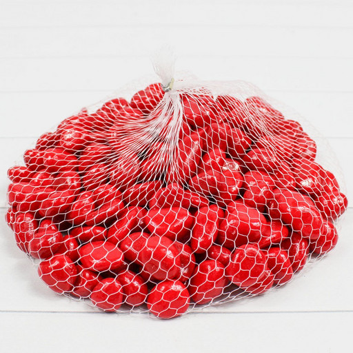 301789040508 Галька цветной крупная красная (фракция 10-15 мм) вес: 400г