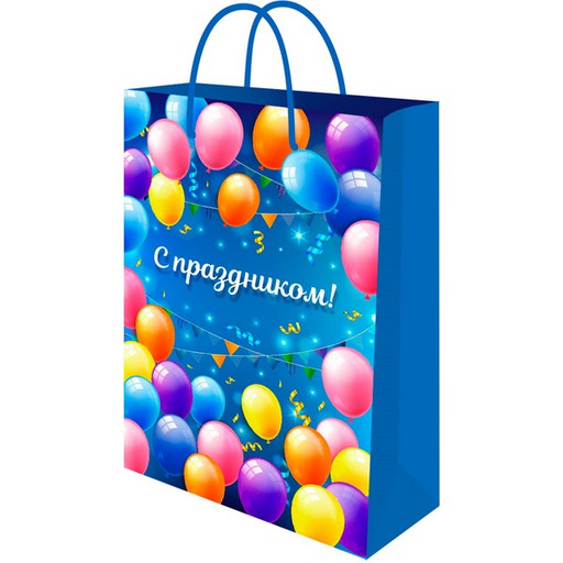 Пакет подарочный, 14*20*6,5 см, мел. бумага 128 г/м², глянц., Optima Воздушное поздравление