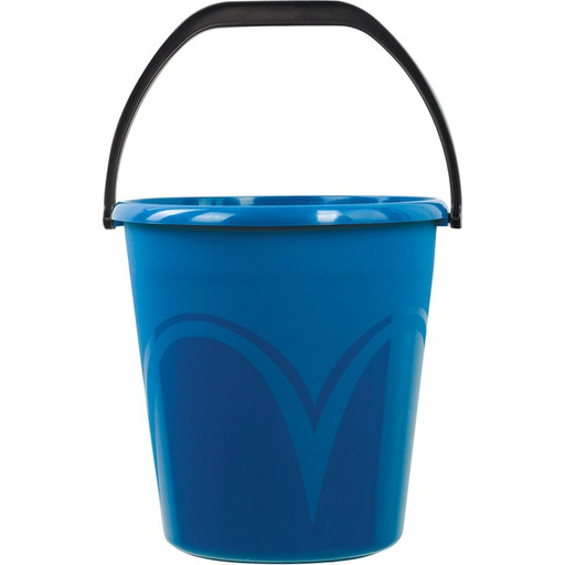 Ведро пищевое 12 л, без крышки, пластик, узор, мерная шкала, синее, LAIMA