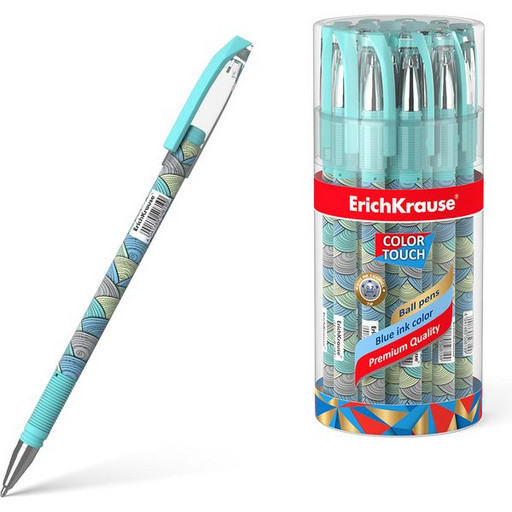 Ручка шариковая 0,7 мм синяя ErichKrause ColorTouch® Emerald Wave