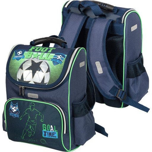 Рюкзак ученический Attomex Lite. Footbal, 34*27*20 см, 830 г, 14 л, 1 отд., ж/корпус, эрг. спинка