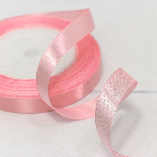 562-12/04 Лента Атласная Сатин 1,2см*25ярд Светлый пурпурно-розовый 1/10 1/600