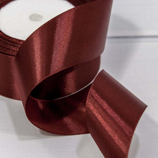 562-38/124 Лента Атласная Сатин 3,8см*25ярд Винный-124 1/5 1/200