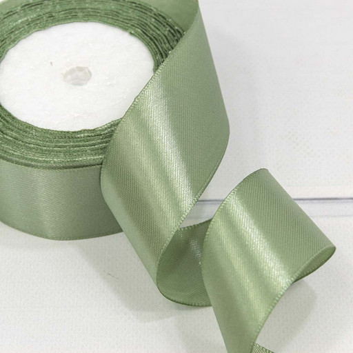 562-38/125 Лента Атласная Сатин 3,8см*25ярд Серовато-зелёный 1/5 1/200