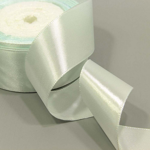 562-38/12 Лента Атласная Сатин 3,8см*25ярд Голубовато-белый 1/5 1/200