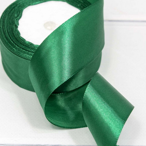562-38/56 Лента атласная (сатин) 3,8 см*25 ярдов темно-зеленый 1/5 1/200