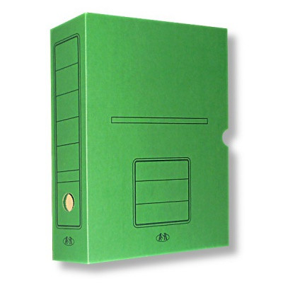 Короб архивный А4+, корешок 75 мм, зеленый, картон БЛАНКИЗДАТ