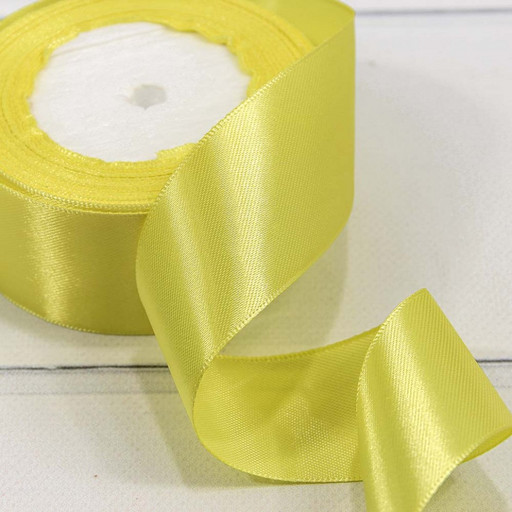 562-38/192 Лента Атласная Сатин 3,8см*25 ярд Ярко-жёлтый 1/5 1/200