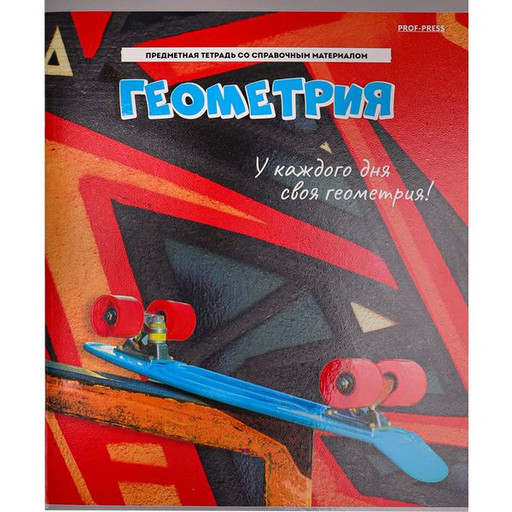 Тетрадь предметная 48 л., клетка, Prof-Press Дерзкая. Геометрия, твин-лак