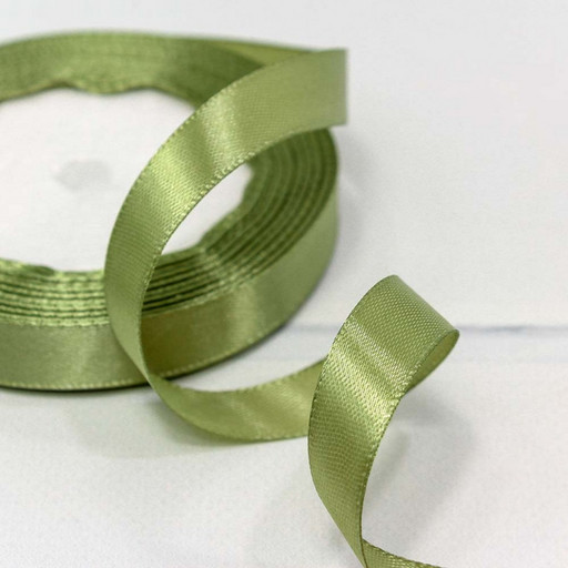 562-12/100 Лента Атласная Сатин 1,2см*25ярд Спаржа 1/10 1/120