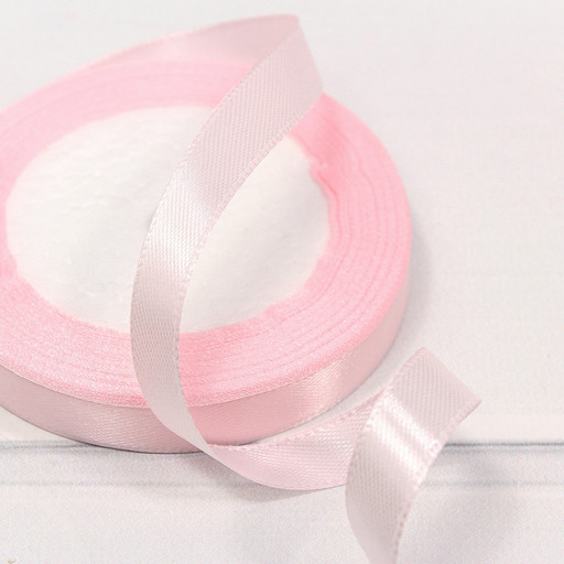 562-12/61 Лента Атласная Сатин 1,2см*25ярд Светло-розовый* 1/10 1/600
