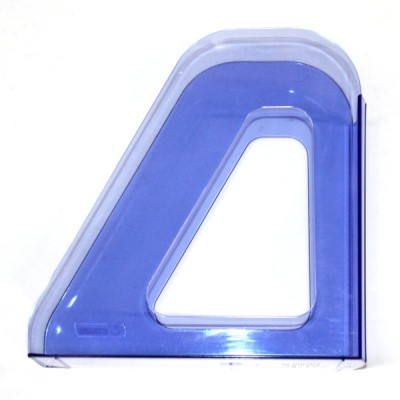 Лоток вертикальный 1 секция 90 мм СТАММ Фаворит, пластиковый, полупрозрачный, голубой