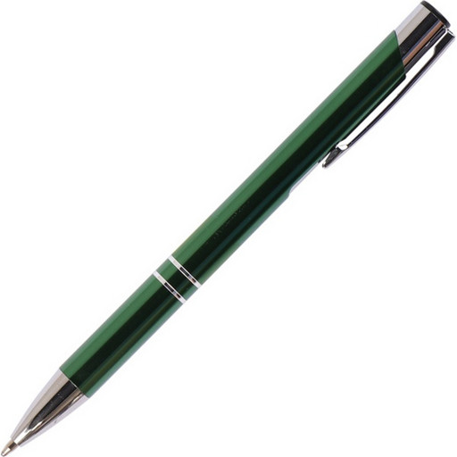 Ручка шариковая подарочная FIORENZO, нажимной м-м, цв. корпуса зеленый/хром, 0.7 мм, синяя