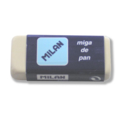 Ластик MILAN 4020, 55*23*13 мм, в к/обертке, синтетический каучук, мягкий, прямоуг, белый