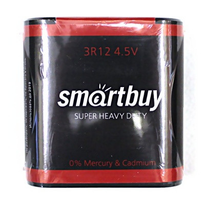 Батарейка 3R12, 4.5 V, Smartbuy Super Heavy Duty/солевая