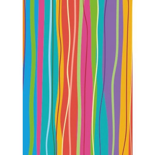 Блокнот на склейке А6, 60 л., клетка, Офис-Лидер Цветная полоска, обложка мелованная бумага