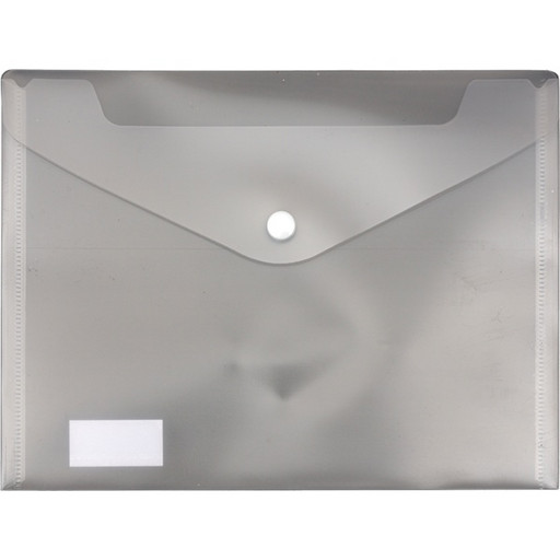 Папка-конверт на кнопке, А5, 180 мкм, прозрачная, deVENTE