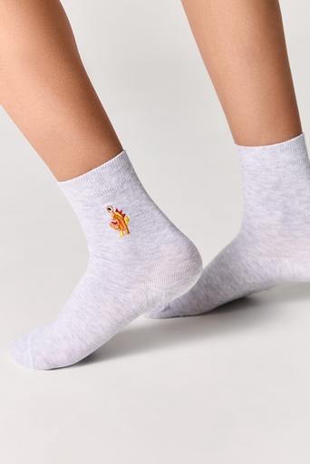 Conte-kids TIP-TOP Однотонные хлопковые носки с вышивкой16