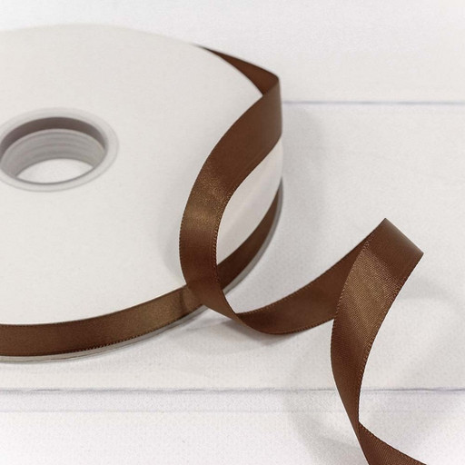 556-15/870 Лента Атласная Полиэстер класс А 1,5см*100ярд Коричневый 1/18 1/72