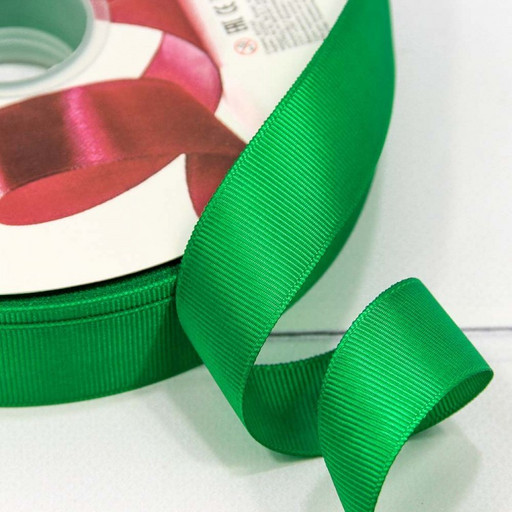 563-25/19 Лента Репсовая 2,5см*100ярд Зелёный 1/13 1/52