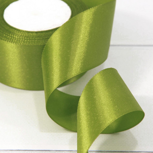 562-50/95 Лента атласная (сатин) 1/4 5 см*25 ярдов тёмно-оливковый 1/160