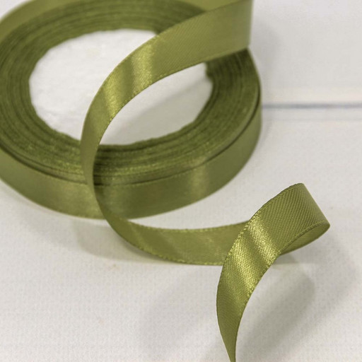 562-15/178 Лента Атласная Сатин 1,5см*25ярд Оливковый 1/10 1/600