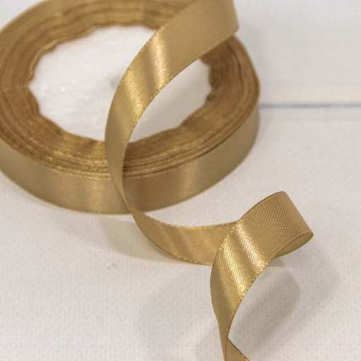 562-15/105 Лента Атласная Сатин 1,5см*25ярд Светло-коричневый 1/10 1/600