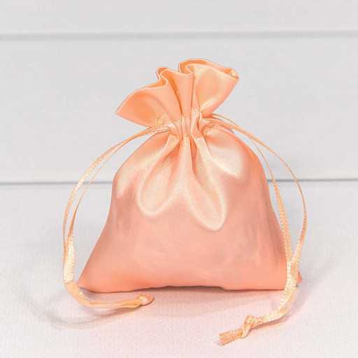 000814-15I Мешочки атласные 10*12 Светлый жёлто-розовый 1/50 1/5000