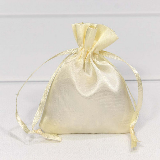 000814-27J Мешочки атласные 7*9 Бледно-жёлтый 1/50 1/5000