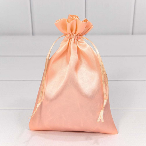 000814-15E Мешочки атласные 18*23 Светлый жёлто-розовый 1/25 1/1000