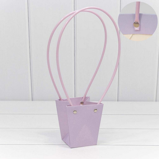 000171J/32 Пакет подарочный "Ваза для цветов" 10*9*6,5 Бледно-сиреневый 1/10 1/300