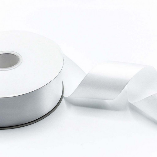 556-50/029	Лента Атласная Полиэстер класс А 5см*100ярд Белый 1/7 1/28