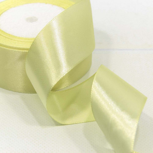 562-38/02 Лента Атласная Сатин 3,8см*25ярд Светло-жёлтый 1/5 1/200