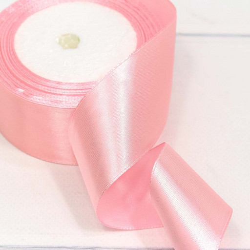 562-38/148 Лента Атласная Сатин 3,8см*25ярд Розовый-148 1/5 1/200